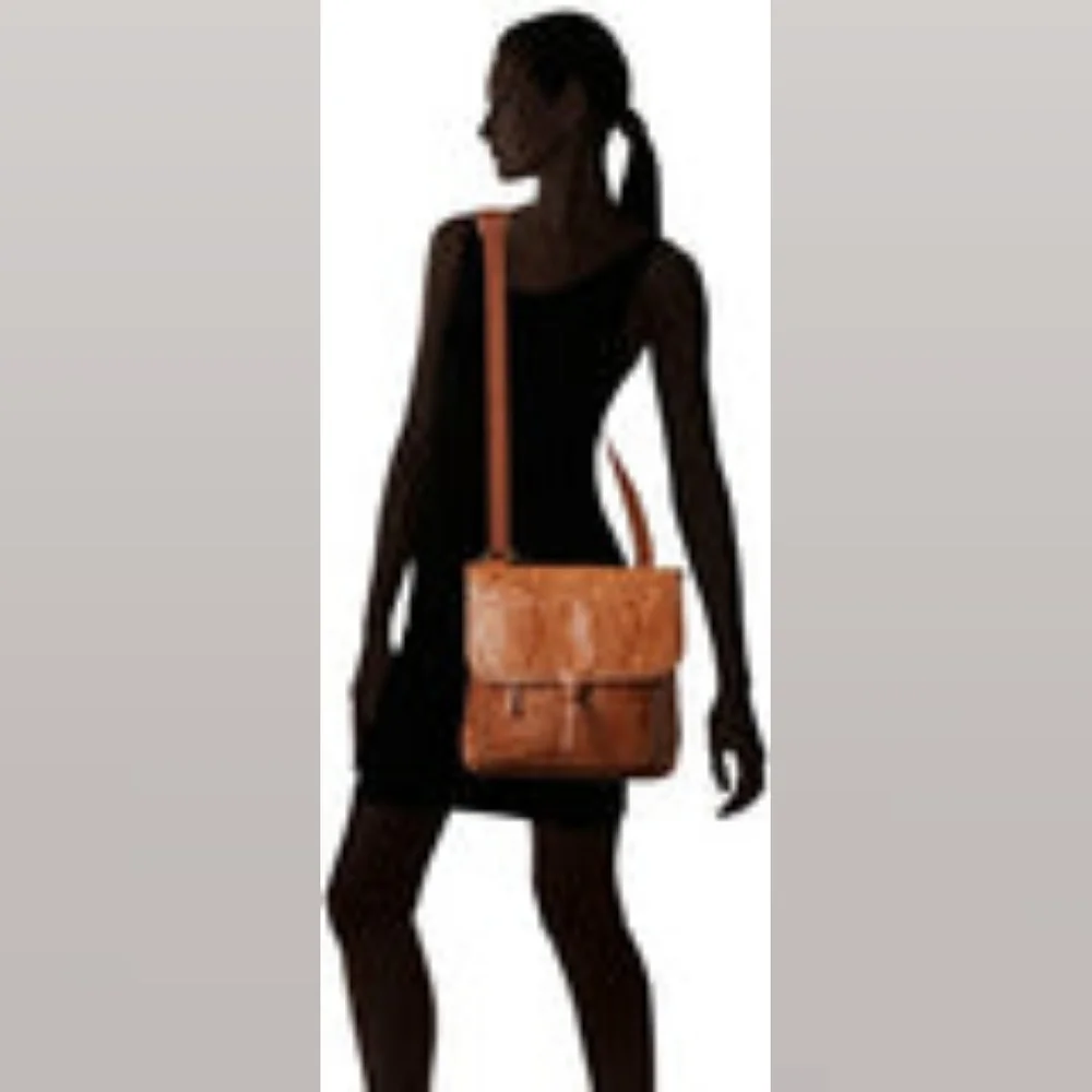 The Sak Ventura Convertible Tan Embossed Leather Backpack